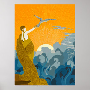 Póster Erté - Alas de la Victoria