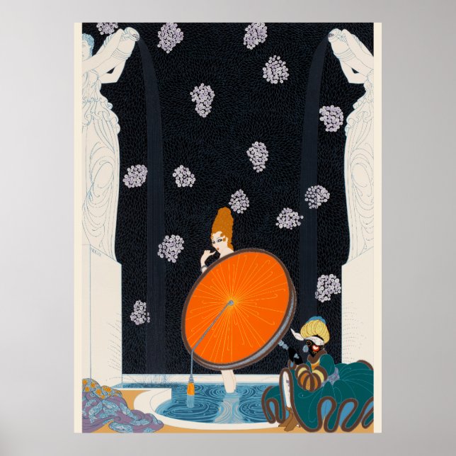 Póster Erté - Baño de la marquesa, 1980 (Frente)