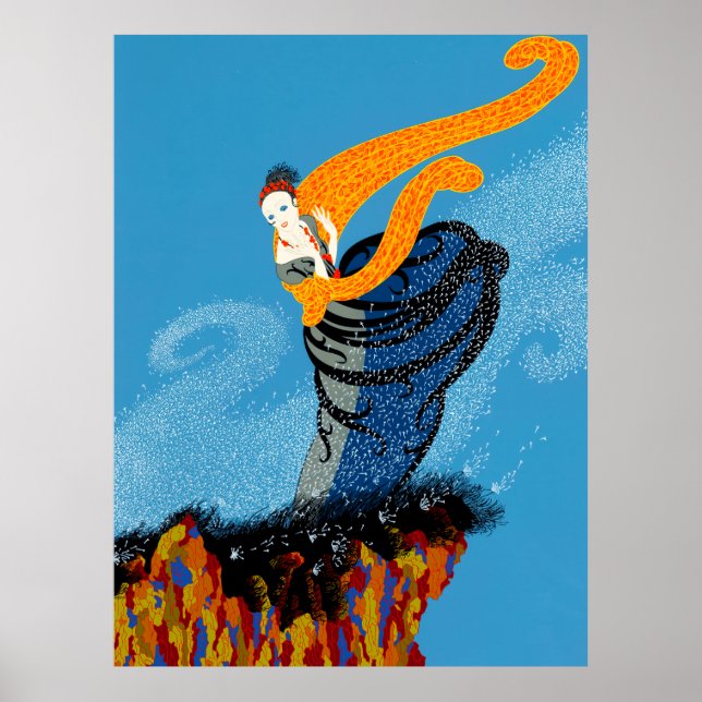 Póster Erté - Brisa de verano (Frente)