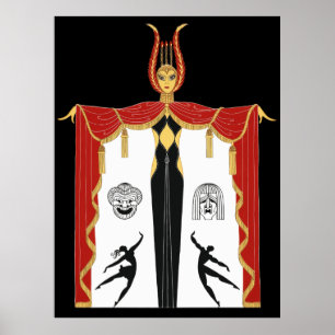 Póster Erté - Broadway está de moda [versión nocturna]