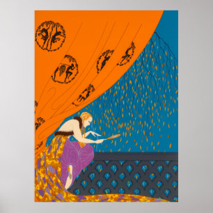 Póster Erté - Caída