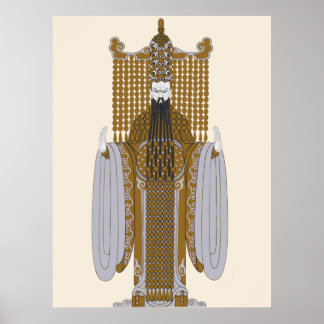 Póster Erté - Diseño de disfraces para un mandarín, Aladi