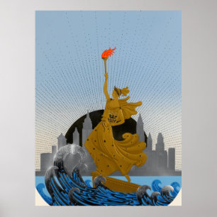 Póster Erté - Estatua de la Libertad (Día)