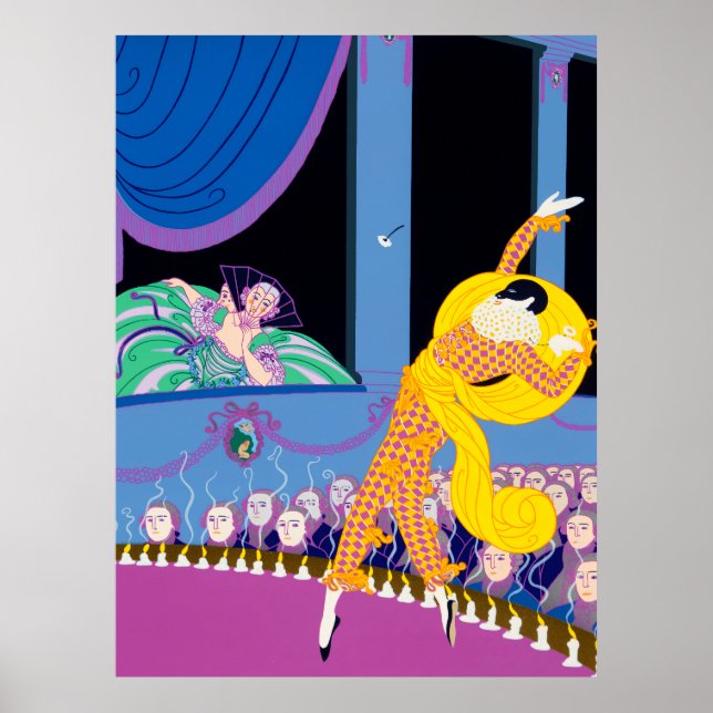 Póster Erté - Harlequin (Frente)