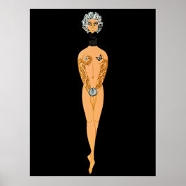 Póster Erté - La carta I de la suite alfabética, 1976