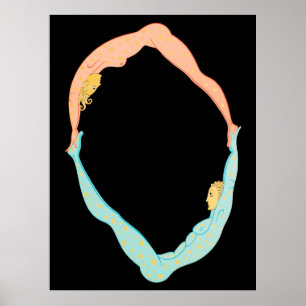 Póster Erté - La carta O de la suite alfabética, 1976