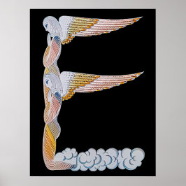 Póster Erté - La letra E de la suite alfabética, 1976