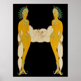 Póster Erté - La letra H de la suite alfabética, 1976