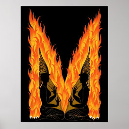 Póster Erté - La letra M de la suite alfabética, 1976