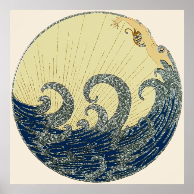 Póster Erté - La ola (Frente)