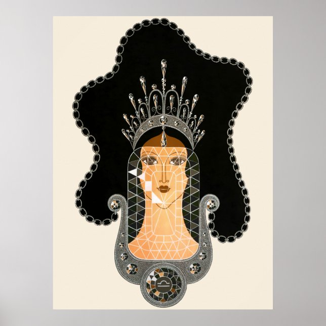 Póster Erté - La Preciosa suite de piedra, Sapphire, 1969 (Frente)