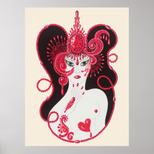 Póster Erté - La Preciosa suite Stones, Ruby, 1969