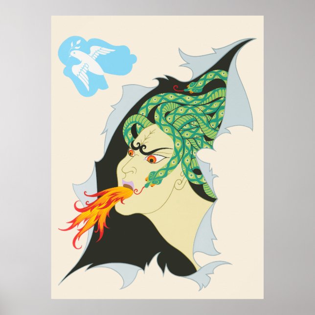 Póster Erté - La Suite De Siete Pecados Mortales, Ira, 19 (Frente)