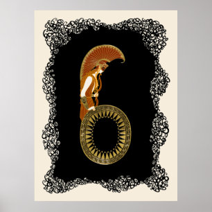 Póster Erté - La Suite Numeral, El Número 6