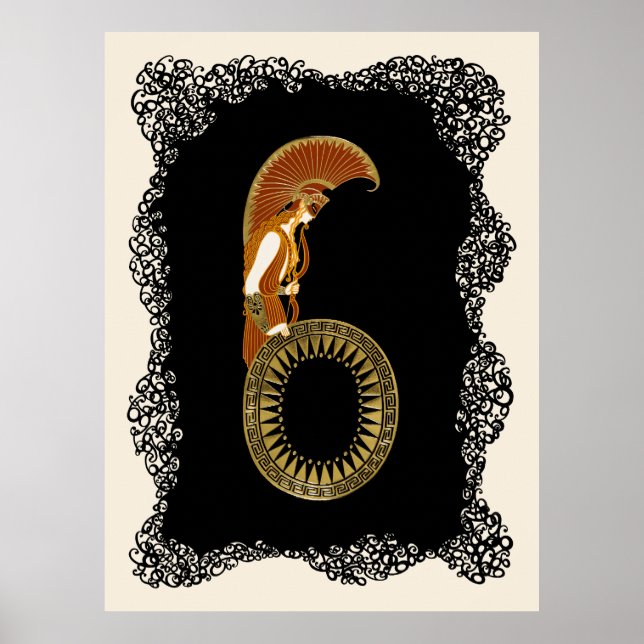Póster Erté - La Suite Numeral, El Número 6 (Frente)