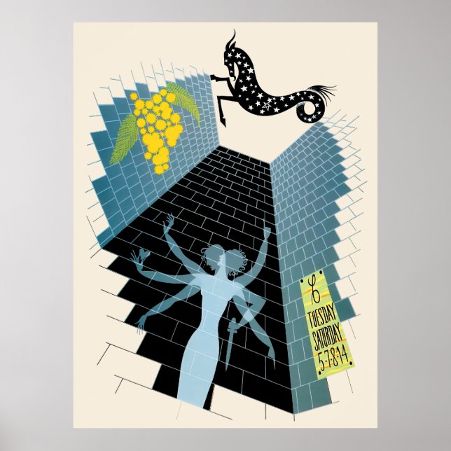 Póster Erté - La suite Zodiac, Capricorn (Frente)