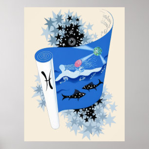 Póster Erté - La Suite Zodiac, Pisces
