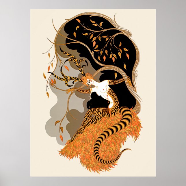 Póster Erté - Las estaciones, otoño de 1970 (Frente)