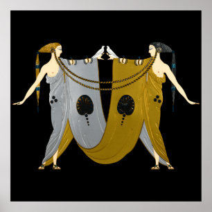 Póster Erté - Legends Suite, Sisters [Night Version]