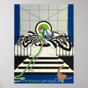 Póster Erté - Paresseuse, 1980