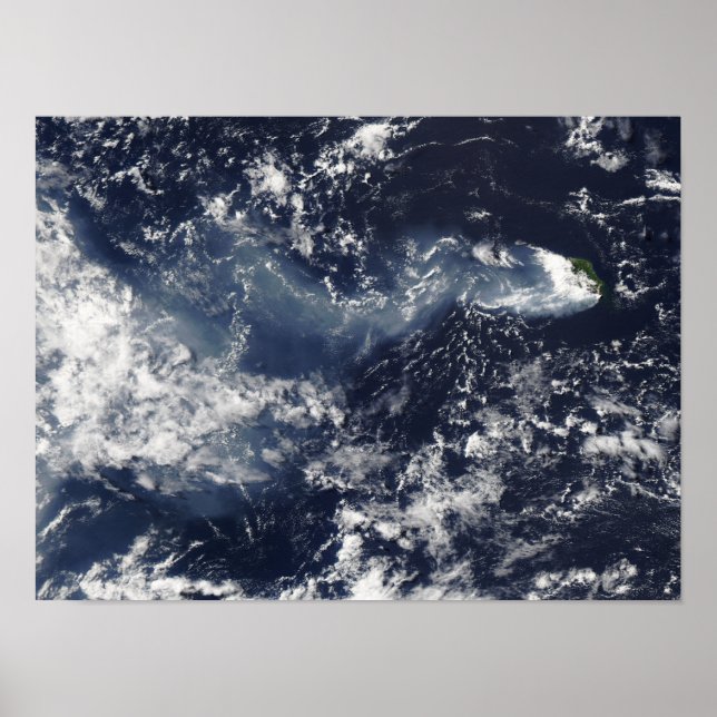 Póster Erupción de Piton de la Fournaise, Isla Reunión (Frente)