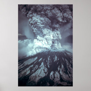 Póster Erupción del Monte Saint Helens Stratovolcano 1980