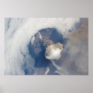 Póster Erupción del volcán 2 de Sarychev