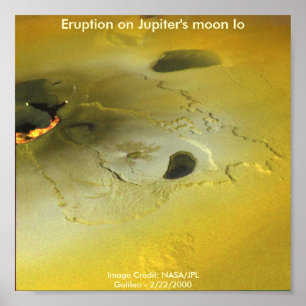 Póster Erupción en la luna Io de Júpiter