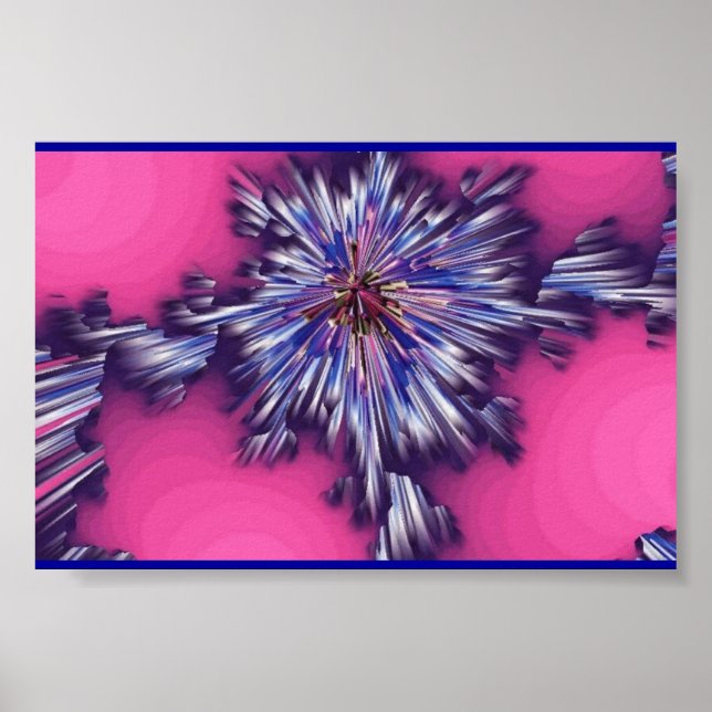 Póster Erupción rosa del océano (Frente)