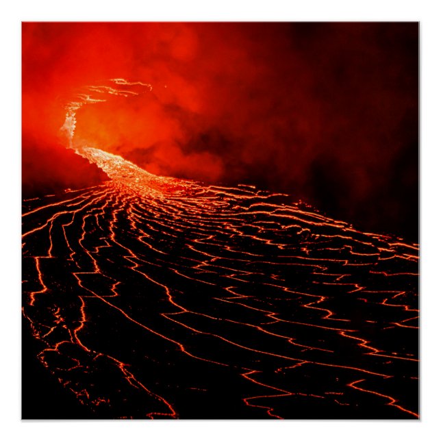 Póster erupción volcánica (Anverso)