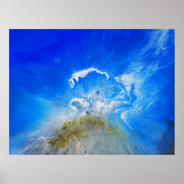 Póster Erupción volcánica (Frente)