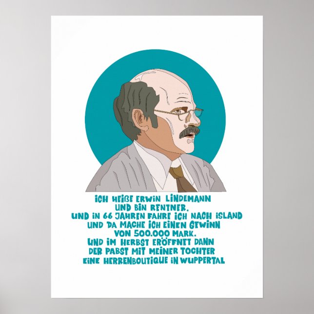 Póster Erwin Lindemann - Loriot - Funny (Frente)