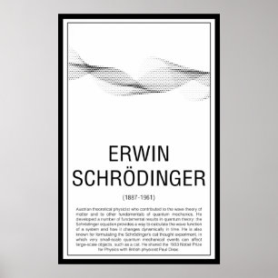 Póster Erwin Schrodinger