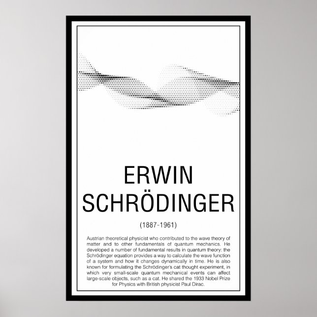 Póster Erwin Schrodinger (Frente)