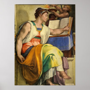 Póster Erythraean Sibyl por Michelangelo