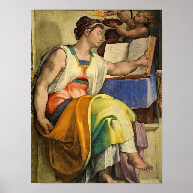 Póster Erythraean Sibyl por Michelangelo (Frente)