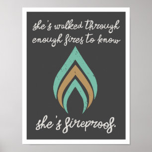 Póster Es a prueba de fuego 11"14" Art Print II