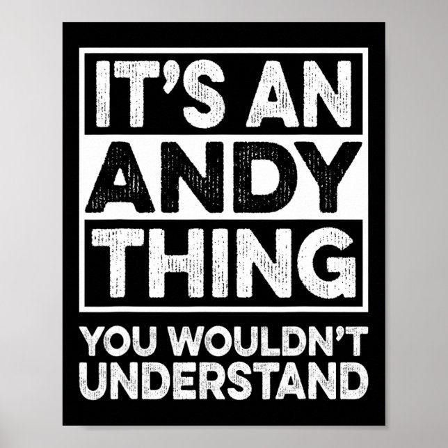Póster Es algo de Andy que no entenderías Andy Ch (Frente)