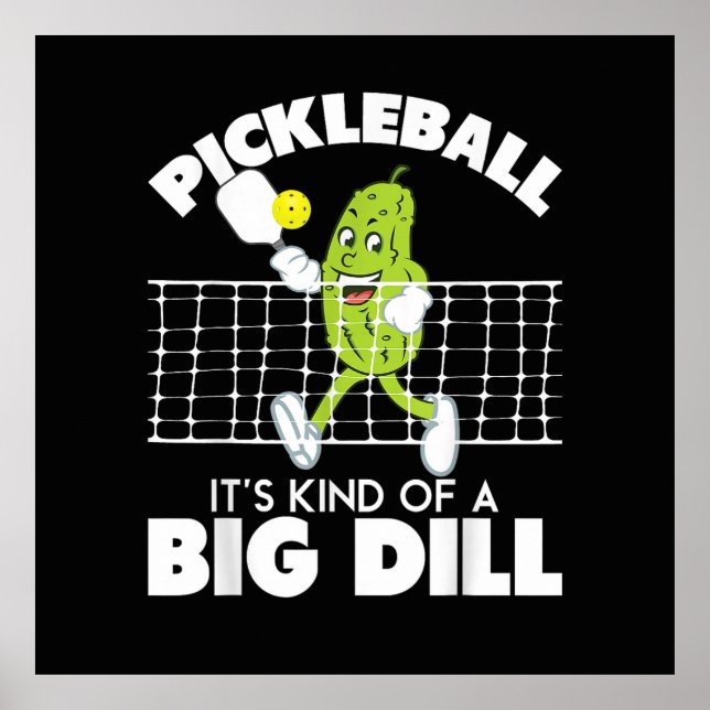 Póster Es algo grande - Paleta de pickleball divertida (Frente)