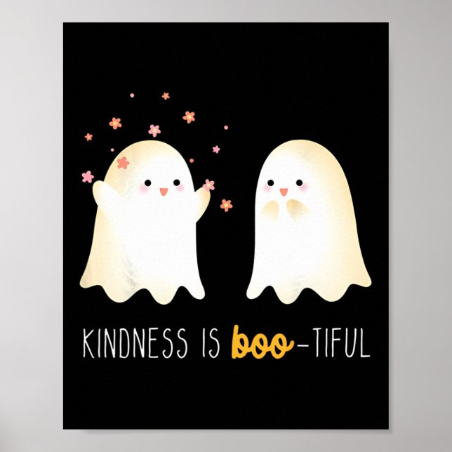 Póster Es Boo Tiful Teacher Cute Fantasma Halloween (Frente)