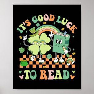 Póster Es Buena Suerte Leer Libro De Bibliotecario Del Dí