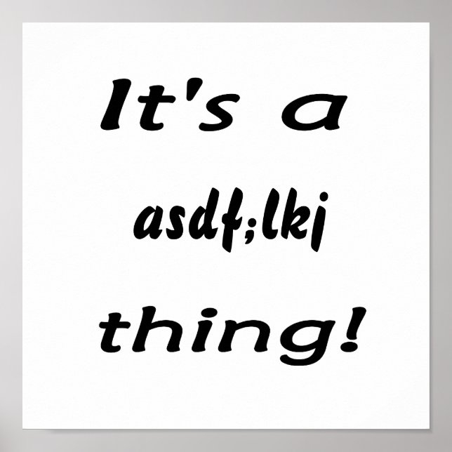 Póster ¡Es cosa de asdf; lkj! (Frente)