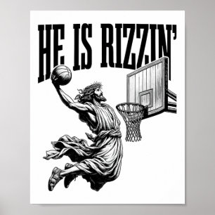 Póster Es cristiano del básquetbol Rizzin Shirin Easter