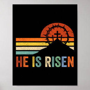 Póster Es Cruz De Risen Jesús Religioso Día De Pascua Chr
