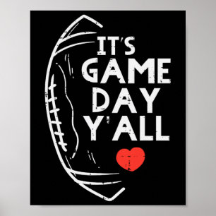 Póster Es Día de Partido American Football Deportes Hombr
