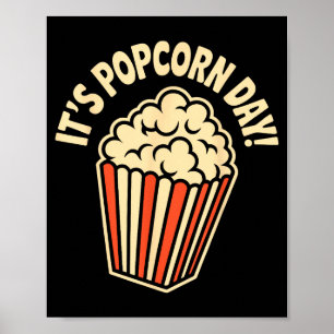 Póster Es Día de Pcorn Teatro Acogedor Comida Snack Noche