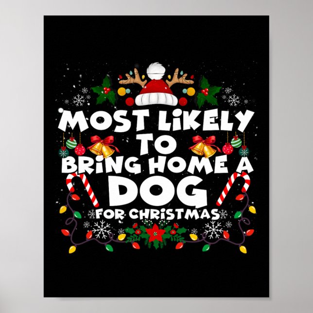 Póster Es Difícil Que Los navidades Traigan Perro A La Ma (Frente)