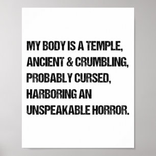 Póster Es Divertido Decir Que Mi Cuerpo Es Un Abuelo Anti