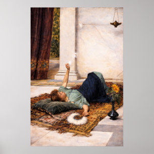 Póster Es dulce no hacer nada de Waterhouse