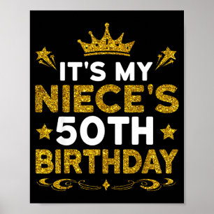 Póster Es el 50 cumpleaños de mi sobrina Feliz cumpleaños